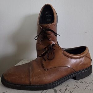 Nunn Bush Leather Oxford Dress Shoes Tan Mens Size 10M